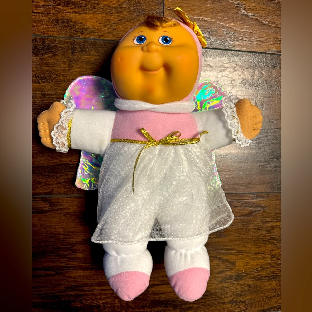 Cabbage Patch Babies Play Along Angel With Fluorescent Wings Gold Glitter Trim
